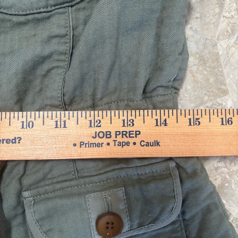 Banana Republic Heritage Olive Green Utility Safari Crinkle Jacket Silk Trim XS - Picture 13 of 15